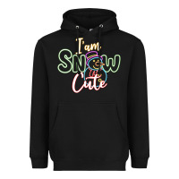 Black l am snow cute Heavyweight Hoodie - CowhideDigitalArt