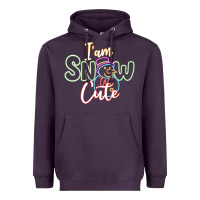 Plum l am snow cute Heavyweight Hoodie - CowhideDigitalArt
