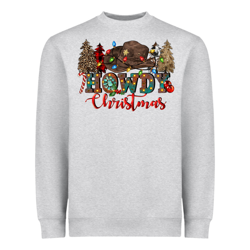 Howdy Christmas Heavyweight Sweatshirt by CowGirlArtShop | Teevron