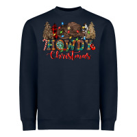 Navy howdy christmas Heavyweight Sweatshirt - CowGirlArtShop