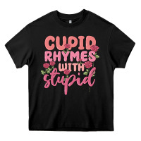 Black cupid rhymes with stupid Heavy Core Tee - MaliasSmallBusiness