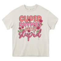 Cream cupid rhymes with stupid Heavy Core Tee - MaliasSmallBusiness
