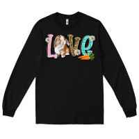 Black Love Easter Rabbit Long Sleeve Tee - NancyCooperArtShop