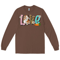 Chestnut Love Easter Rabbit Long Sleeve Tee - NancyCooperArtShop