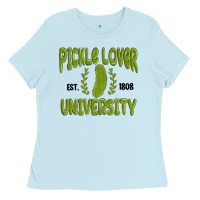 Baby Blue pickle lover university Ladies Tee - MaliasSmallBusiness