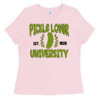 Bubblegum Pink pickle lover university Ladies Tee - MaliasSmallBusiness