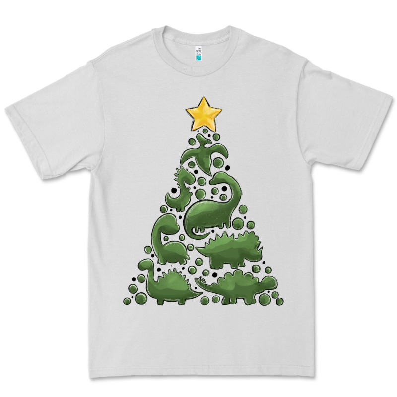 Dinosaur Christmas Tree Premium Tee by MaliasSmallBusiness | Teevron