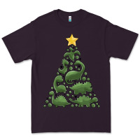 Plum dinosaur christmas tree Premium Tee - MaliasSmallBusiness