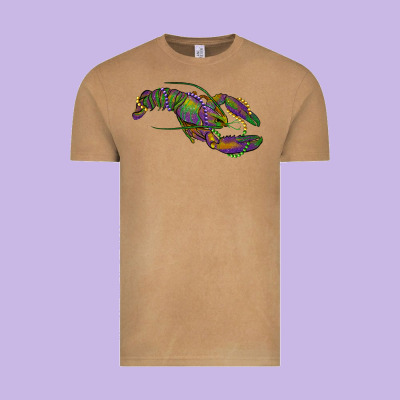 Mardi Gras Lobster Vintage Tee Designed By Ranaportraitstore