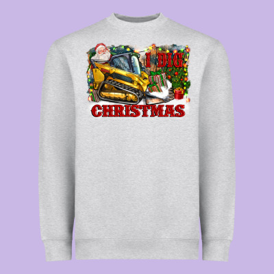 I Dig Christmas Heavyweight Sweatshirt Designed By Cowgirlartshop