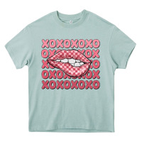 Arona xoxo checker lips Heavy Core Tee - MaliasSmallBusiness