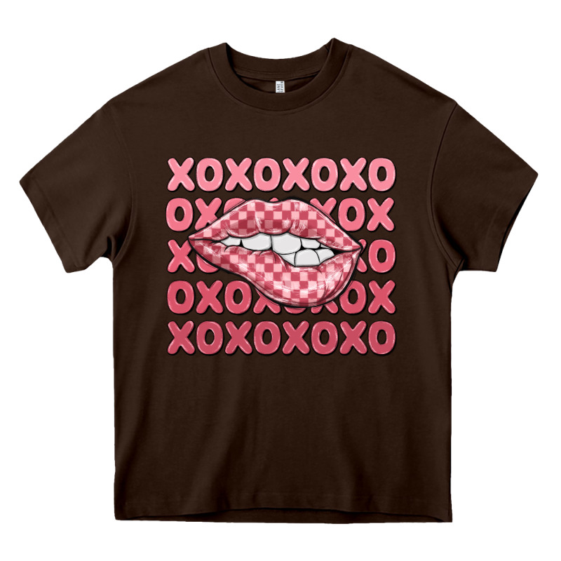 Xoxo Checker Lips Heavy Core Tee by MaliasSmallBusiness | Teevron