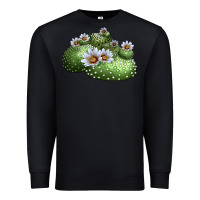 Black Blossfeldia Cactus Premium Sweatshirt - LillyAllenDesigns