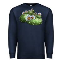 Navy Blossfeldia Cactus Premium Sweatshirt - LillyAllenDesigns
