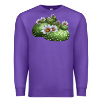 Purple Blossfeldia Cactus Premium Sweatshirt - LillyAllenDesigns