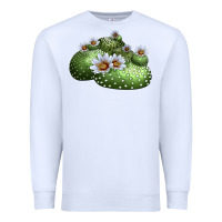 White Blossfeldia Cactus Premium Sweatshirt - LillyAllenDesigns