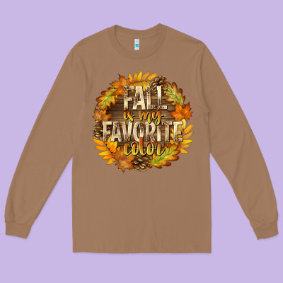 Fall Is My Favorite Color Long Sleeve Tee Designed By Texasbilliewilder