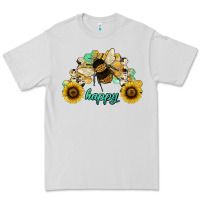 Dove Grey bee happy honey comb Premium Tee - JahusDesignShop