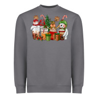 Storm christmas polar bear reindeer and snowman coffee c Heavyweight Sweatshirt - CowGirlArtShop