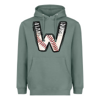 Sage Baseball Alphabet Heavyweight Hoodie - CowhideDigitalArt