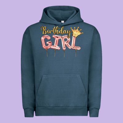 Birthday Girl Balloon Urban Hoodie Designed By Artiststas