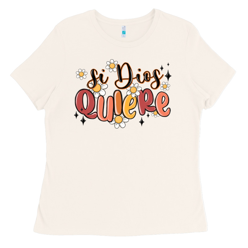 Si Dios Quiere Ladies Tee by MaliasSmallBusiness | Teevron