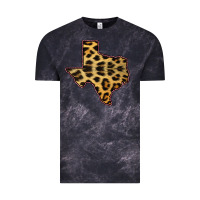Cloud Black Western Texas Map Leopard Pattern Vintage Tee - Bettercallsaul