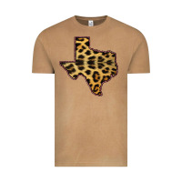 Vintage Camel Western Texas Map Leopard Pattern Vintage Tee - Bettercallsaul