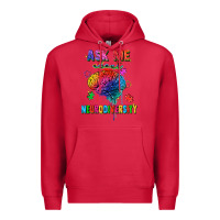 Cardinal Ask me about neurodiversity Premium Hoodie - FaDigitalArtStudio