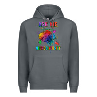 Rock Ask me about neurodiversity Premium Hoodie - FaDigitalArtStudio