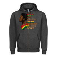 Charcoal Heather I am black man Zipper Hoodie - FaDigitalArtStudio