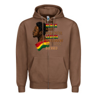 Chestnut I am black man Zipper Hoodie - FaDigitalArtStudio