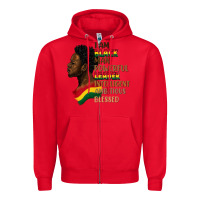 Red I am black man Zipper Hoodie - FaDigitalArtStudio