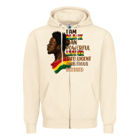 Sandshell I am black man Zipper Hoodie - FaDigitalArtStudio