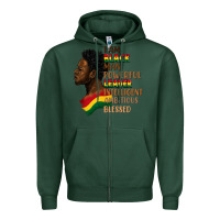 Sports Green I am black man Zipper Hoodie - FaDigitalArtStudio