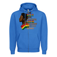 True Royal I am black man Zipper Hoodie - FaDigitalArtStudio