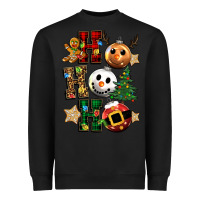 Black ho ho ho christmas Heavyweight Sweatshirt - CowGirlArtShop