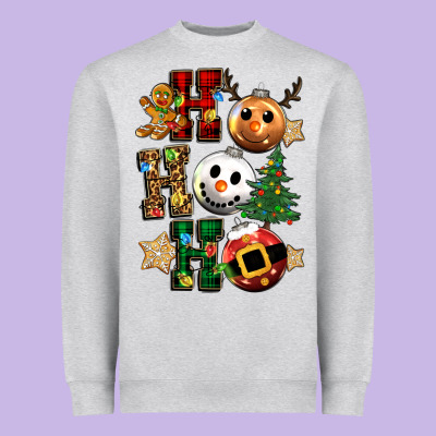 Ho Ho Ho Christmas Heavyweight Sweatshirt Designed By Cowgirlartshop