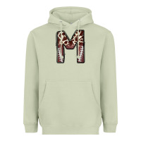 Matcha name footballcow print letter m Heavyweight Hoodie - CowhideDigitalArt
