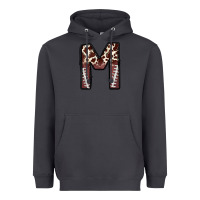 Smoke name footballcow print letter m Heavyweight Hoodie - CowhideDigitalArt