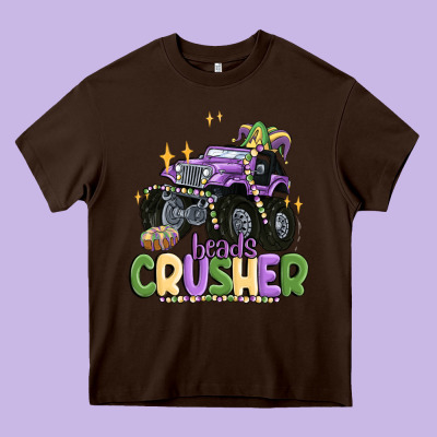 Beads Crusher Heavy Core Tee Designed By Maliassmallbusiness