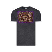 Vintage Black mardi gras leopard background Vintage Tee - RanaPortraitStore