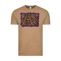 Vintage Coffee mardi gras leopard background Vintage Tee - RanaPortraitStore