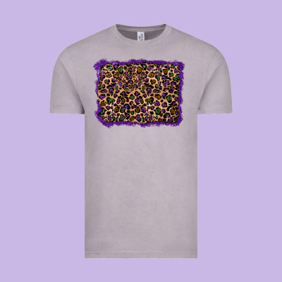 Mardi Gras Leopard Background Vintage Tee Designed By Ranaportraitstore