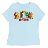Baby Blue swiftmas season Ladies Tee - MaliasSmallBusiness