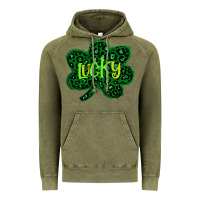Vintage Olive Lucky Shamrock St Patricks Day Vintage Hoodie - Bettercallsaul