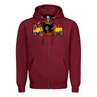 Burgundy Juneteenth mom Zipper Hoodie - FaDigitalArtStudio