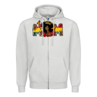 Dove Grey Juneteenth mom Zipper Hoodie - FaDigitalArtStudio