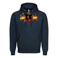Navy Juneteenth mom Zipper Hoodie - FaDigitalArtStudio