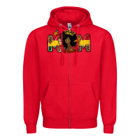 Red Juneteenth mom Zipper Hoodie - FaDigitalArtStudio